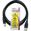 Logo USB cable (2.0), USB A male - USB B male, 1.8m, EOL - (30260)