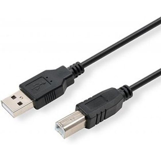 Logo USB cable (2.0), USB A male - USB B male, 1.8m, EOL - (30260)
