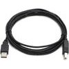 Logo USB cable (2.0), USB A male - USB B male, 3m, black - (30261)