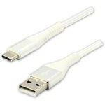 Logo USB cable (2.0), USB A male - USB C M, 2m, 480 Mb/s, 5V/3A, white, box, nylon braided, aluminium connector cover, EOL - (KUAHCTL20TBL)