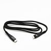Logo USB cable (2.0), USB C M - Apple Lightning M, 1m, MFi certification, 5V/3A, black, box, nylon braided, aluminium connector co - (KUETCML10BBL)