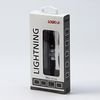 Logo USB cable (2.0), USB C M - Apple Lightning M, 1m, MFi certification, 5V/3A, black, box, nylon braided, aluminium connector co - (KUETCML10BBL)