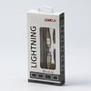 Logo USB cable (2.0), USB C M - Apple Lightning M, 1m, MFi certification, 5V/3A, gold, box, nylon braided, aluminium connector cov - (KUETCML10ZBL)