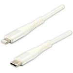 Logo USB cable (2.0), USB C M - Apple Lightning M, 1m, MFi certification, 5V/3A, white, box, nylon braided, aluminium connector co - (KUETCML10TBL)