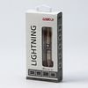 Logo USB cable (2.0), USB C M - Apple Lightning M, 2m, MFi certification, 5V/3A, gold, box, nylon braided, aluminium connector cov - (KUETCML20ZBL)