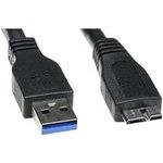 Logo USB cable (3.0), USB A male - USB micro B M, 2m, black, blister pack, EOL - (KVU3020UQL)