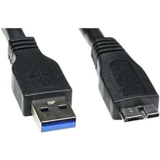 Logo USB cable (3.0), USB A male - USB micro B M, 2m, black, blister pack, EOL - (KVU3020UQL)
