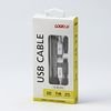 Logo USB cable (3.2 gen 1), USB C M - USB C M, 1m, 5 Gb/s, 5V/3A, white, box, nylon braided, aluminium connector cover, EOL - (KUEHDTL10TBL)