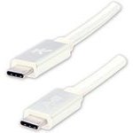 Logo USB cable (3.2 gen 1), USB C M - USB C M, 2m, 5 Gb/s, 5V/3A, white, box, nylon braided, aluminium connector cover, EOL - (KUEHDTL20TBL)