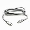 Logo USB cable (3.2 gen 2), USB C M - USB C M, 1m, Power Delivery 100W, 10 Gb/s, 20V/5A, silver, box, nylon braided, aluminium con - (KUEHERL10ABL)