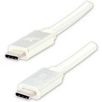 Logo USB cable (3.2 gen 2), USB C M - USB C M, 1m, Power Delivery 100W, 10 Gb/s, 20V/5A, white, box, nylon braided, aluminium conn - (KUEHERL10TBL)