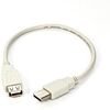 Logo USB extension (2.0), USB A male - USB A F, 0.3m, white, blister pack, EOL - (40610)