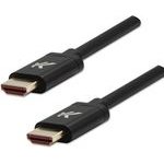 Logo Video cable HDMI M - HDMI M, HDMI 2.1 - Ultra High Speed, 1m, gold-plated connectors, aluminum design of the cap, black, 8K@6 - (KM0101HL3BBL)