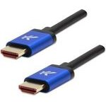 Logo Video cable HDMI M - HDMI M, HDMI 2.1 - Ultra High Speed, 2m, gold-plated connectors, aluminum design of the cap, blue, 8K@60 - (KM0201HL3CBL)