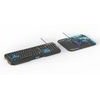 E-BLUE Polygon keyboard set wire (USB) US, black and blue with mouse Cobra II, game, and Mazer Marface S mousepad type, EOL - (EKM820BK)