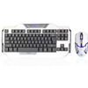 E-BLUE Auroza keyboard set wire (USB) US, white with optical gaming mouse, game - (EKM811WHUS-IU)