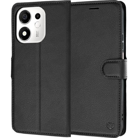 Techsuit - Leather Folio - Honor 600 Smart - Black