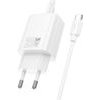 Hoco 220V 20W, GaN, USB-C + Cable Type-C - Type-C, Gentle /white/ - N60