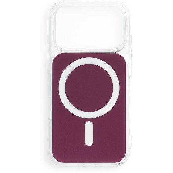 Case For Iphone 17 Pro / 18 Pro Clear Fusion Mag Cover Compatible With Magsafe Dark Cherry OEM