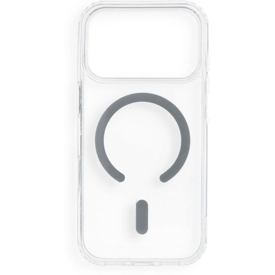 Case For Iphone 17 Pro / 18 Pro Drop Glue Colorful Ring Mag Cover Compatible With Magsafe Gray OEM