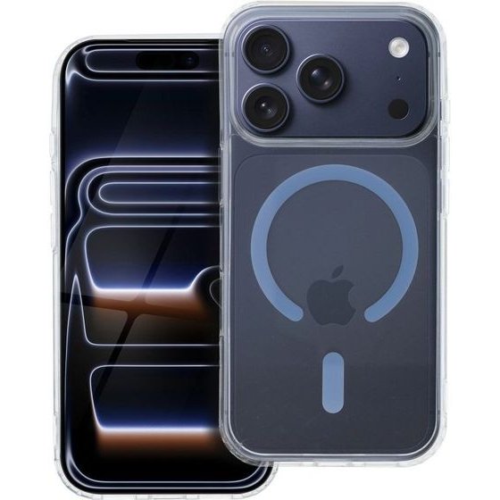 Case For Iphone 17 Pro / 18 Pro Drop Glue Colorful Ring Mag Cover Compatible With Magsafe Light Blue OEM