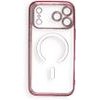 Case For Iphone 17 Pro / 18 Pro Electro Mag Cover Compatible With Magsafe Dark Cherry OEM