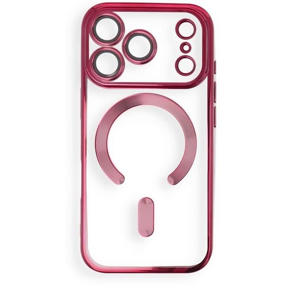 Case For Iphone 17 Pro / 18 Pro Electro Mag Cover Compatible With Magsafe Dark Cherry OEM