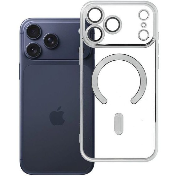 Case For Iphone 17 Pro / 18 Pro Electro Mag Cover Compatible With Magsafe Silver OEM