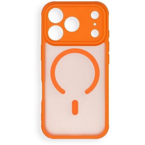 Case For Iphone 17 Pro / 18 Pro Full Matte Mag Cover Compatible With Magsafe Orange OEM