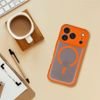 Case For Iphone 17 Pro / 18 Pro Full Matte Mag Cover Compatible With Magsafe Orange OEM