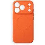 Case For Iphone 17 Pro / 18 Pro Silicone Mag Cover Compatible With Magsafe (Camera protection) Orange OEM