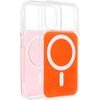 Case For Iphone 17 Pro Max / 18 Pro Max Clear Fusion Mag Cover Compatible With Magsafe Hermes Orange OEM