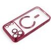 Case For Iphone 17 Pro Max / 18 Pro Max Electro Mag Cover Compatible With Magsafe Dark Cherry OEM