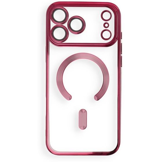 Case For Iphone 17 Pro Max / 18 Pro Max Electro Mag Cover Compatible With Magsafe Dark Cherry OEM