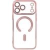 Case For Iphone 17 Pro Max / 18 Pro Max Electro Mag Cover Compatible With Magsafe gold-Rose OEM