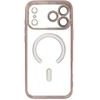 Case For Iphone 17 Pro Max / 18 Pro Max Electro Mag Cover Compatible With Magsafe gold-Rose OEM