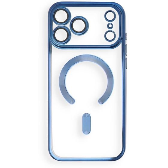 Case For Iphone 17 Pro Max / 18 Pro Max Electro Mag Cover Compatible With Magsafe Navy Blue OEM