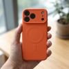 Case For Iphone 17 Pro Max / 18 Pro Max Silicone Mag Cover Compatible With Magsafe (Big hole) Orange OEM