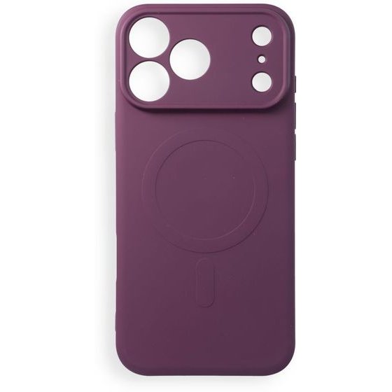 Case For Iphone 17 Pro Max / 18 Pro Max Silicone Mag Cover Compatible With Magsafe (Camera protection) Dark Cherry OEM