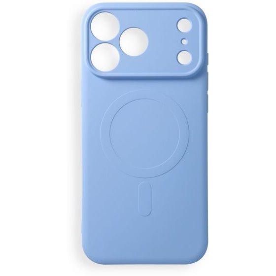 Case For Iphone 17 Pro Max / 18 Pro Max Silicone Mag Cover Compatible With Magsafe (Camera protection) Light Blue OEM