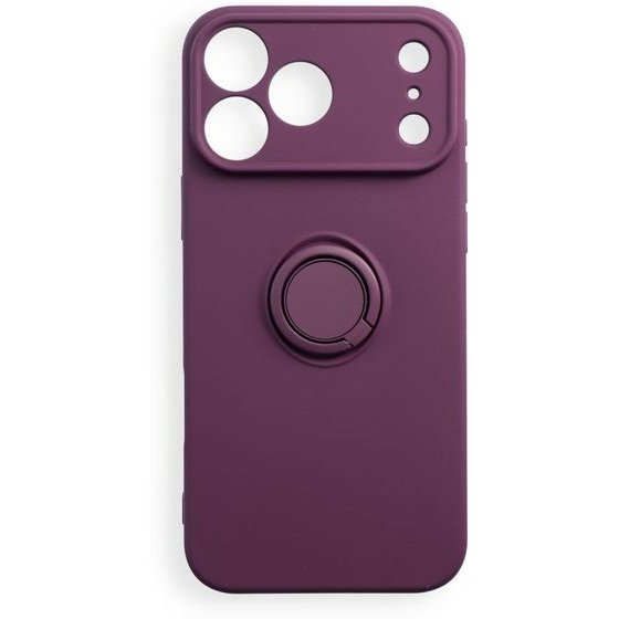 Case For Iphone 17 Pro Max / 18 Pro Max Silicone Ring Dark Cherry OEM