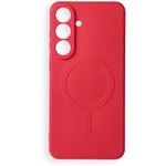 Case For Samsung S26 Fe Silicone Mag Cover Compatible With Magsafe (Camera protection) Red OEM