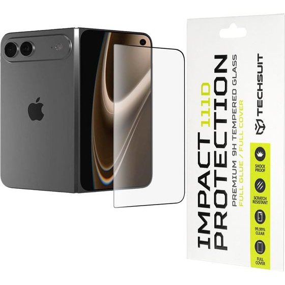 Techsuit - 111D Full Cover / Full Glue Glass - Iphone Ultra - Black