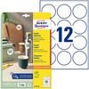 Avery Zweckform Labels 60mm, A4, white, 12 labels, Packed By 10 pcs, For Laser And Inkjet printers, Copiers - (L3416-10)