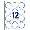Avery Zweckform Labels 60mm, A4, white, 12 labels, Packed By 10 pcs, For Laser And Inkjet printers, Copiers - (L3416-10)