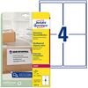 Avery Zweckform Labels 99.1mm x 139mm, A4, white, 1 label, waterproof, Packed By 25 pcs, For Laserjet Printers - (L7994-25)