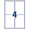 Avery Zweckform Labels 99.1mm x 139mm, A4, white, 1 label, waterproof, Packed By 25 pcs, For Laserjet Printers - (L7994-25)