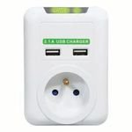 Logo 1 socket, white, 2x USB, Eol - (KX001TJU0L)