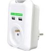 Logo 1 socket, white, 2x USB, Eol - (KX001TJU0L)