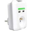 Logo 1 socket, white, 2x USB, Eol - (KX001TJU0L)